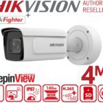 هيكفيجن كاميرا لوحات المركبات بدقة 4 ميجا اي بي عدسة زووم   Hikvision ANPR, IP Camera  4MP DeepinView Moto Varifocal Bullet Camera