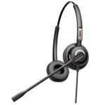 فانفيل HT202 سماعة رأس تحجب الضوضاء الخلفية وأصوات التنفس الحادة مما يجعلك تركز على مكالمتك وعملك Fanvil HT202 Monaural Headset with Noise Canceling Microجبphone Noise-canceling microphone technology blocks out background noise and sharp breathing sounds keeping you focused on your call and your work