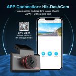 ⁦هيكفيجن داش كام عالية الوضوح  بسماعة ومايك داخلي Hikvision AE-DC5313-C6 Dash camera, 5MP 3K, 1600P HD, WIFI, 3.93 inch screen, MobMobile app⁩ - الصورة ⁦4⁩