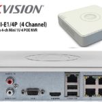 هيكفيجن NVR جهاز تسجيل شبكي ، 4 قناة دقة لايدعم الكهرباء للكاميرات HIKVISION NVR, 4Channel, DS‐7104NI‐E1/4P, 1HDD