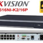 هيكفيجن 4K جهاز تسجيل شبكي 16قناة يدعم الكهرباء HIKVISION 4K NVR 16CH DS‐7616NI‐K2/16P, POE, 2 SATA