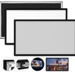 شاشة بروجكتور للعرض السينمائي بإطار أسود سمك 8 سم Fixed Frame Projector Screen for Home Theatre