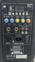 ⁦سماعة للمناسبات من ماكس كبيرة مقاس 15 انش مع بلوتوث ويو اس بي ومنفذ اوكس بقوة 900وات  15" MAX J-1810 Speaker Powered, 900 Watt Active Compact⁩ - الصورة ⁦2⁩