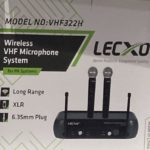 جهاز ميكرفون VHF لاسلكي مع اثنين ميكروفن يدوي LECXO VHF322H Wireless VHF Microphone System 2 Hand set Mic