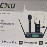 جهاز ميكرفون UHF لاسلكي مع ميكروفن يدوي وواحد ميكروفن رأس   LECXO UHF-1020 Wireless UHF Microphone System 1 Mead set Mic and 1 Hand Mic