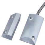 Metal magnetic contact 89x44 mm, armoured wire, silver matte