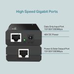 ⁦محول طاقة تي بي لينك ,لون اسود, TP-LINK POE Injector Convert Non-PoE to PoE Adapter, 15W , 15W⁩ - الصورة ⁦2⁩