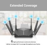 ⁦دي لينك راوتر (ايه اكس3000)واي فاي 6 ،4 مداخل جيجابت،اسود ,D-Link DIR-3040/MNA AC3000 High-Power Wi-Fi Tri-Band Router,4xGigabit LAN ports, Gigabit WAN⁩ - الصورة ⁦3⁩