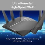 ⁦دي لينك راوتر (ايه اكس3000)واي فاي 6 ،4 مداخل جيجابت،اسود ,D-Link DIR-3040/MNA AC3000 High-Power Wi-Fi Tri-Band Router,4xGigabit LAN ports, Gigabit WAN⁩ - الصورة ⁦2⁩