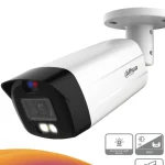 داهوا كاميرا خارجية ملونة في الظلام مع مايكروفون بدقة 8 ميجا اتش دي 40متر  Dahua DH-HAC-ME1809THN-A-PV HDCVI Full-Color Active Deterrence Fixed Eyeball outdoor Camera with mic 8mp 40m