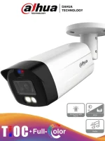 داهوا كاميرا خارجية ملونة في الظلام مع مايكروفون بدقة 8 ميجا اتش دي 40متر  Dahua DH-HAC-ME1809THN-A-PV HDCVI Full-Color Active Deterrence Fixed Eyeball outdoor Camera with mic 8mp 40m