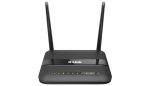 دي لينك (N300)راوتر ADSL2 واي فاي مع 4 منافذ، اسود, D-Link DSL-124/RB ADSL2/2+ 11n 300Mbps router with 4x10/100mbps LAN ports