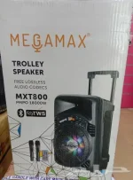 ⁦سماعة للمناسبات الصغيرة من ميجاماكس بقوة 200 واط شاحن يدوم طويلا MEGAMAX MXT800 Speaker Powered, 200 Watt Active Compact Rechargeable⁩ - الصورة ⁦2⁩