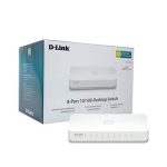 ⁦دي لينك سويتش 8 منافذ 10/100 ميجابت في الثانية، ابيض, D-Link DES-1008C/E 8-Port 10/100 Mbps Unmanaged Switch⁩ - الصورة ⁦4⁩