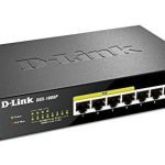 دي لينك سويتش بـ8 منافذ بسرعة جيجابت ،و4 منافذ POE،اسود,D-Link DGS-1008P 8-Port 10/100/1000Base-T Unmanaged Switch with 4 PoE , 52W PoE Power budget