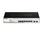 دي لينك سويتش 8 منفذ جيجابت و2 منافذ جيجابت اس اف بي،اسود,D-Link DGS-1210-10/E 8-Port 10/100/1000Base-T ports + 2 SFP ports Web Smart Switch
