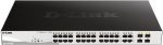 دي لينك سويتش 24 منفذ جيجابت و4 منافذ جيجابت اس اف بي،اسود,D-Link DGS-1210-28 24-Port 10/100/1000Base-Twith 4 Combo 1000BaseT/SFP ports Smart Switch