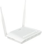 دي لينك (N300)راوتر دي إس إل واي فاي مع 4 منافذ، ابيض, D-Link DSL-2750U/EE ADSL2/2+ 11n 300Mbps router with 4x10/100mbps LAN ports