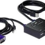 سويتش KVM يحتوي على 2 VGA مع دعم الصوت مع 2-Port KVM Switch with VGA and USB Ports, Resolution 2048x1536, USB