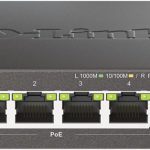 دي لينك سويتش بـ5 منفذ بسرعة جيجابت ،و4 منافذ POEجيجابت،اسود,D-Link DGS-1005P/B 5-Port 10/100/1000Base-T Unmanaged Switch with 4 PoE , 60W PoE Power budget