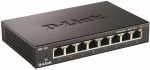 دي لينك سويتش 8 منفذ POE جيجابت،اسود,D-Link DGS-108/E 8-port 10/100/1000Base-T Unmanaged Metal Desktop Gigabit Switch