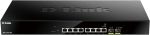 دي لينك سويتش متعدد المنافذ بـ8 منافذ 2.5جيجابت،و2 منافذ SFP+ 10GbE ،اسود,D-Link DMS-1100-10TS  8x 100/1000/2.5GBASE-T ports and 2x10G SFP+ ports L2 Smart Managed Switch