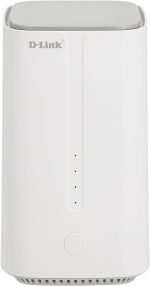 دي لينك راوتر واي فاي مع 1 منفذ جيجابت و 1 خط تلفون عادي ابيض , D-Link DWR-2000M/A3 5G AX1800 router with 1xGigabit LAN port, 1xGigabit WAN/LAN port