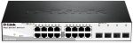 دي لينك سويتش 16 منفذ جيجابت و4 منافذ جيجابت اس اف بي،اسود,D-Link DGS-1210-20 16-Port 10/100/1000Base-T with 4 Combo 1000BaseT/SFP ports Smart Switch