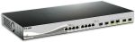 دي لينك سويتش سمارت بـ8منافذ بسرعة 10G ،اسود,D-Link DXS-1210-12TC 10G Smart Switch with 8-port 10GBASE-T and 2-port 10G SFP+ and 2-port 10GBASE-T/SFP+ combo port