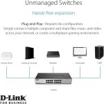 ⁦دي لينك سويتش 16 منفذ جيجابت،اسود,D-Link DGS-1016C/B 16-Port Gigabit Unmanaged Switch ⁩ - الصورة ⁦3⁩