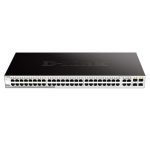 دي لينك سويتش 48 منفذ جيجابت و4 منافذ جيجابت اس اف بي ،اسود,D-Link DGS-1210-52 48-Port 10/100/1000Base-Twith 4  Combo 1000BaseT/SFP ports Smart Switch