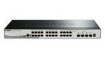 دي لينك سويتش سمارت برو 16 منفذ جيجابت ،و4 منافذ 10G اس اف بي ،اسود,D-Link DGS-1510-28X 24-Ports 10/100/1000Mbps + 4 10G SFP+ ports SmartPro Switch