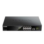 دي لينك سويتش POE بـ8 منافذ بسرعة جيجابت،اسود,D-Link DGS-1010MP 8-port 10/100/1000Base-T Unmanaged PoE Switch ,125W PoE Power budget