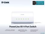 ⁦دي لينك عبارة عن سويتش له 4 منافذ ، ابيض, D-Link DHP-346AV/E 4-Port Switch⁩ - الصورة ⁦3⁩