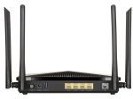 ⁦دي لينك (AC1200)راوتر دي إس إل واي فاي مع 4 منافذ، اسود, D-Link DSL-245GE/EB VDSL2/ADSL2+ 11AC 1200Mbps router with 4 Gigabit LAN ports with 1 combo LAN/WAN⁩ - الصورة ⁦2⁩