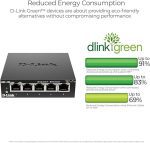 ⁦دي لينك سويتش 5 منفذ POE جيجابت،اسود,D-Link DGS-105/B 24 Port 10/100/1000Base-T unmanaged gigabit switch⁩ - الصورة ⁦4⁩