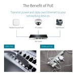 ⁦دي لينك سويتش بـ8 منافذ بسرعة جيجابت ،و4 منافذ POE،اسود,D-Link DGS-1008P 8-Port 10/100/1000Base-T Unmanaged Switch with 4 PoE , 52W PoE Power budget⁩ - الصورة ⁦3⁩