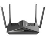 دي لينك (AC1800)راوتر دي إس إل واي فاي 6 مع 4 منافذو 2 خطوط ارضية , اسود, D-Link DSL-X1852E/MME Wireless AX 1800 Dual-Band Gigabit VDSL2/ADSL2+ IAD with 4 Gigabit LAN Ports, 1 Gigabit WAN, 2 FXS