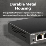 ⁦دي لينك سويتش 16 منفذ جيجابت،اسود,D-Link DGS-1016S/E 16-Port Gigabit Desktop Switch ⁩ - الصورة ⁦2⁩