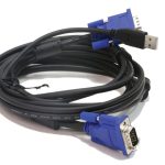 دي لينك كيبل KVM  بطول 1.8 متر – اسود مع يو اس بي , D-Link DKVM-CU/B1A 1.8m KVM cable with Monitor & USB Cables