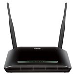 دي لينك (N300)راوتر دي إس إل واي فاي مع 4 منافذ، اسود, D-Link DSL-2750U/IN/W ADSL2/2+ 11n 300Mbps router with 4x10/100mbps LAN ports