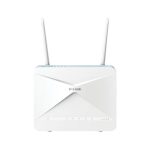 دي لينك راوتر سمارت واي فاي 6 بشريحة بيانات متنقل مع 3 منافذ ,ابيض, D-Link G415/E3GG4IN LTE 4G/HSPA Wireless AX1500 Wi-Fi 6 smart AI router