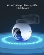 ⁦ايزفيز كاميرا خارجية مع الطاقة الشمسية تتحرك في جميع الاتجاهات EZVIZ EB8 4G 3MP Solar Camera Outdoor Color⁩ - الصورة ⁦3⁩