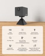 ⁦ايزفيز كاميرا مراقبة منزلية ذكية بحجم راحة اليد مزودة ببطارية وتعمل بتقنية واي فاي EZVIZ Home Security Camera with Battery and Wi-Fi 1080P⁩ - الصورة ⁦2⁩