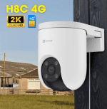 ⁦ايزفيز كاميرا خارجية تعمل بالشريحة 4جي تتحرك في جميع الاتجاهات   EZVIZ CS-H8C 4G 2K/3MP Camera Outdoor Color PTZ⁩ - الصورة ⁦2⁩