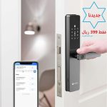 قفل باب اكتروني للابواب الخشبية (بصمة، كرت، ورقم سري وبالتطبيق عن بعد) EZVIZ Smart Fingerprint Lock CS-DL05-R100-WBCP-GR(M)