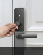 ⁦قفل باب اكتروني للابواب الخشبية (بصمة، كرت، ورقم سري وبالتطبيق عن بعد) EZVIZ Smart Fingerprint Lock CS-DL05-R100-WBCP-GR(M)⁩ - الصورة ⁦6⁩