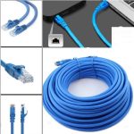 ⁦30متر كيبل شبكة كات6  سلك جاهز  ازرق Cable cat6 patch cord Blue 30m⁩ - الصورة ⁦2⁩