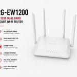 روجي راوتر واي فاي  Rujie RG-EW1200 Dual-band Wireless Router, White