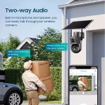 ⁦هايفيجين كاميرا مراقبة شمسية ذكية 5MP رؤية ليلية صوت ثنائي وتغطية 360 Hivision HV-PA6 Solar Camera Outdoor Color⁩ - الصورة ⁦6⁩